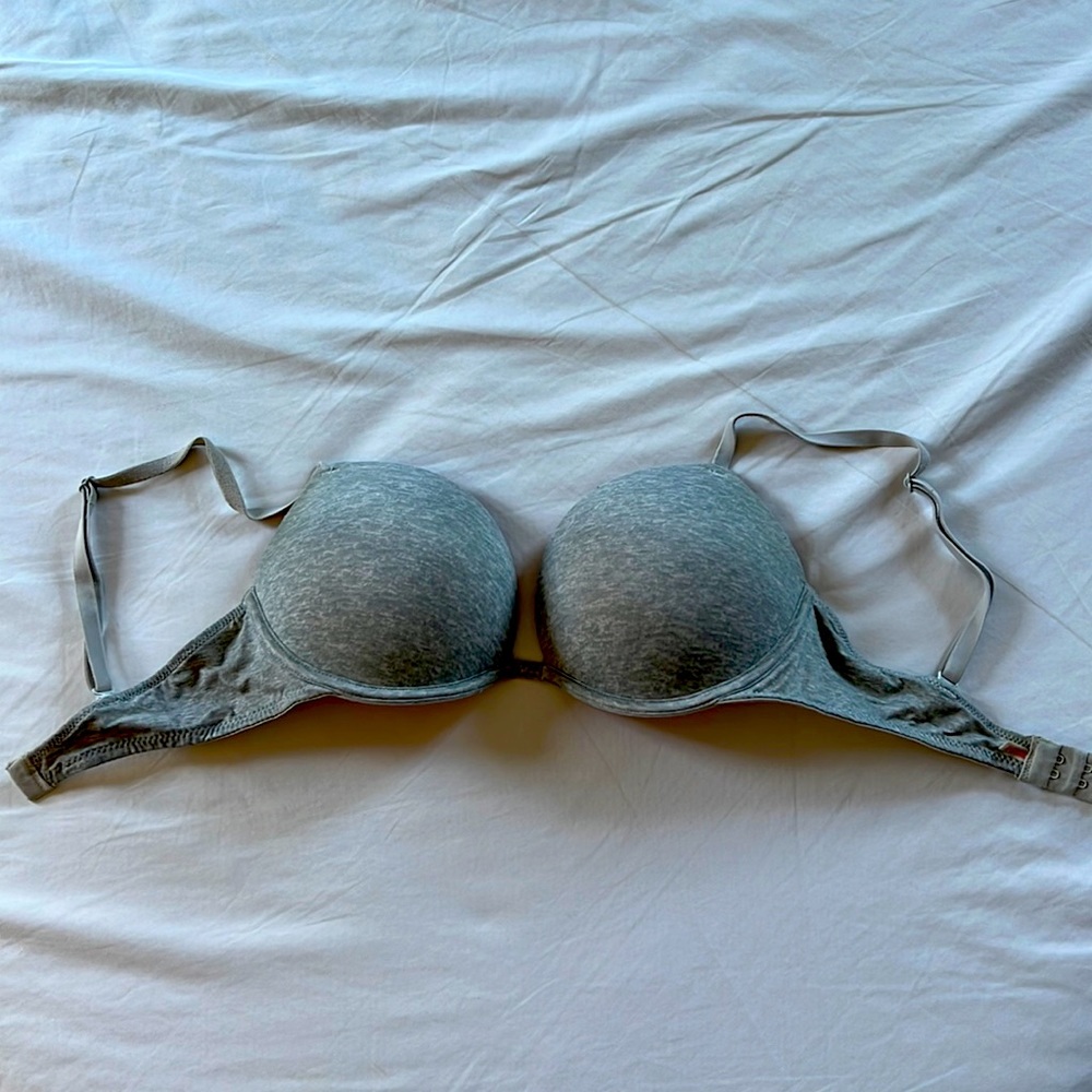 Grey Victoria secret push-up bra